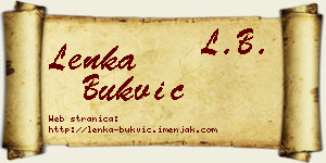 Lenka Bukvić vizit kartica